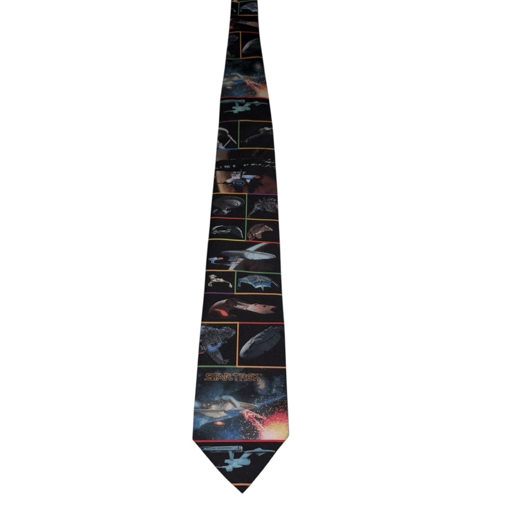 1996 Ralph Marlin Star Trek - Ship Montage Neck Tie